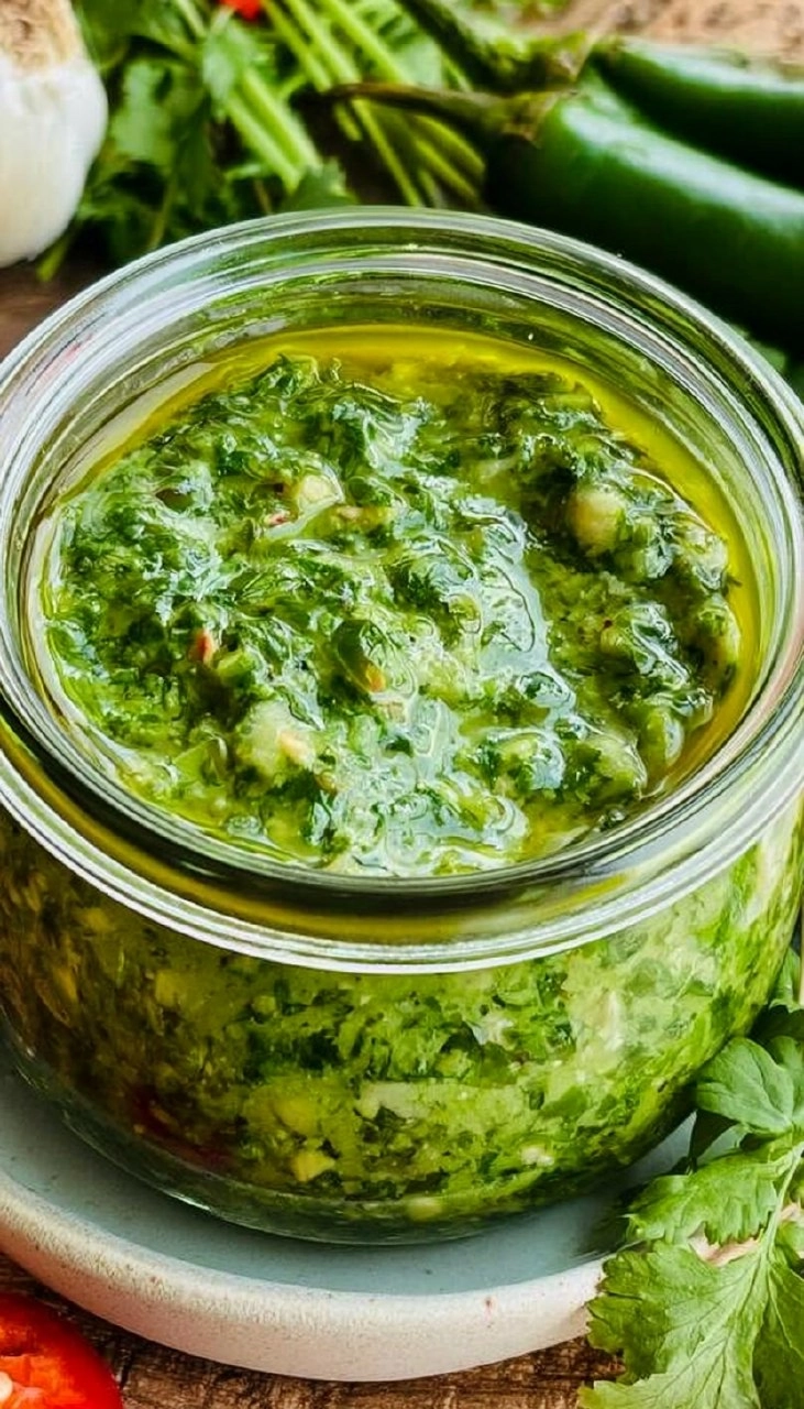 Spicy Chimichurri Sauce with Jalapeño