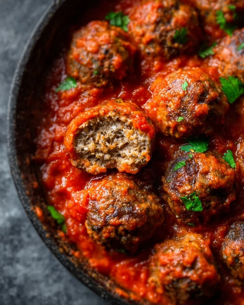 Baked-Meatball-Recipe-with-The-Best-Marinara-Sauce-Recipe