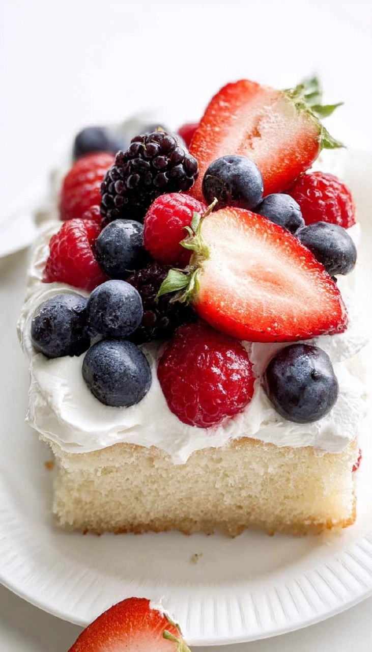 Berries & Cream Sheet Cake