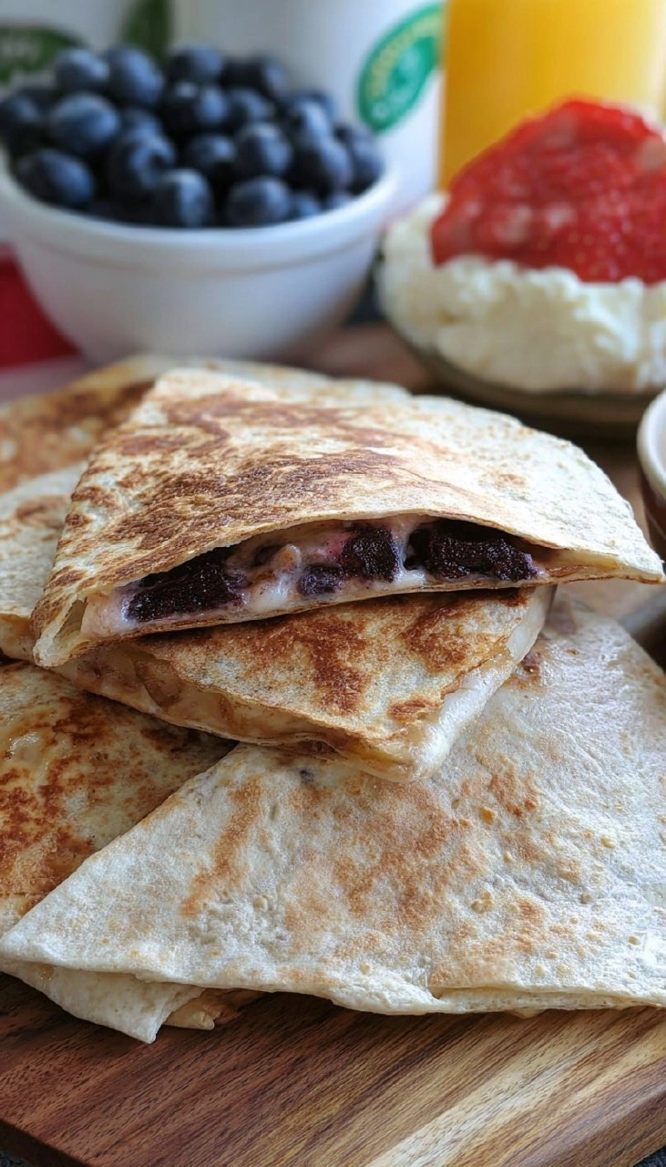 Blueberry Breakfast Quesadilla