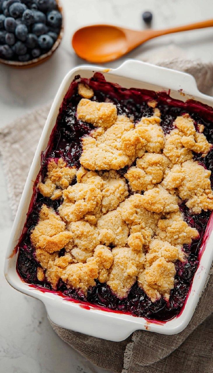 Blueberry Cobbler with Almond Topping