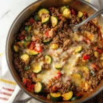 Cheesy-Ground-Beef-Zucchini-Skillet-Recipe