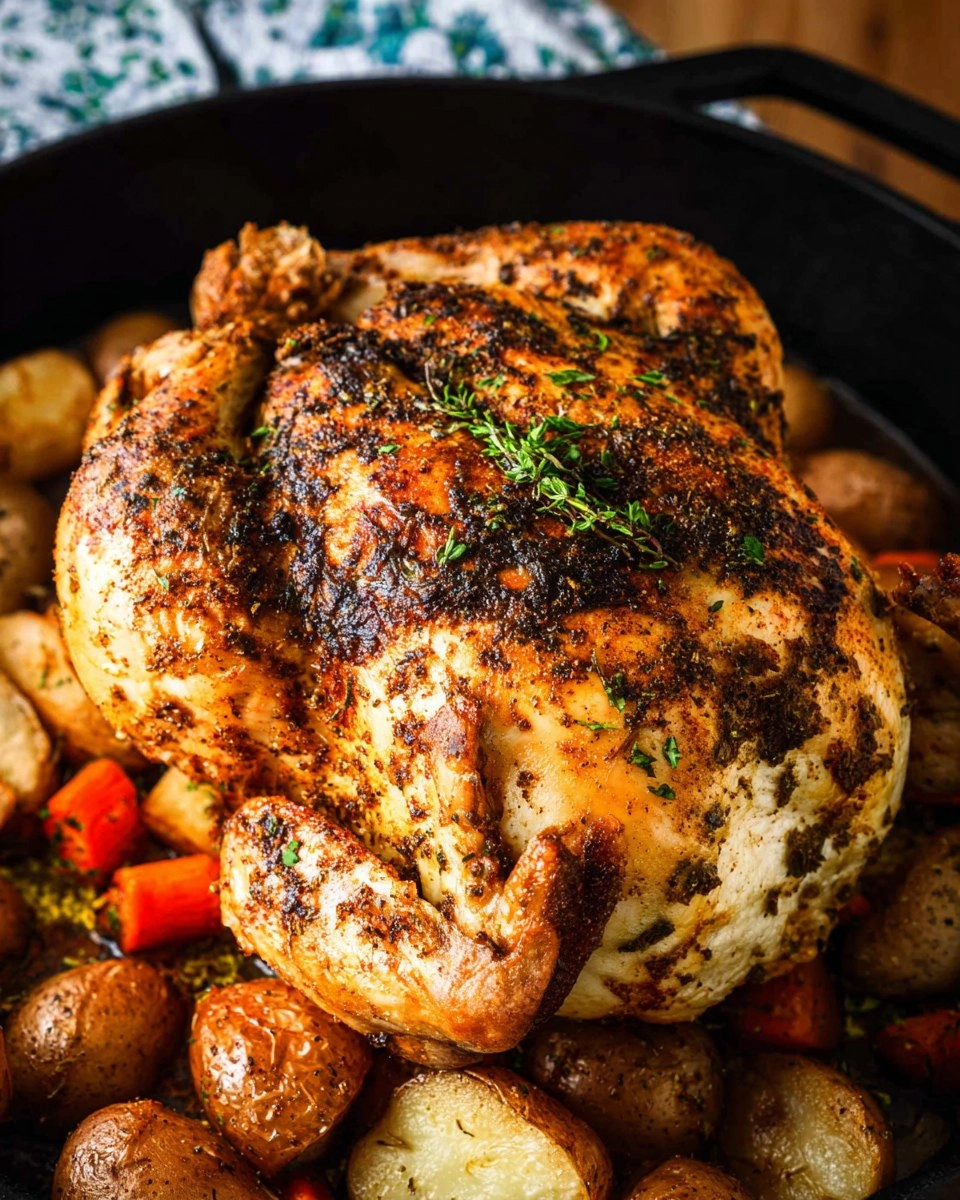 Easy Whole Roast Chicken (Crispy Skin + Juicy Inside)