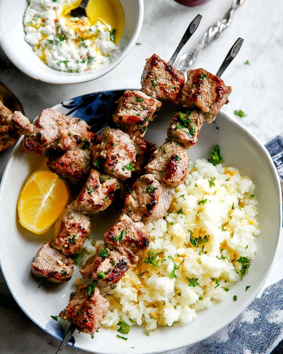 Greek Pork Souvlaki Skewers