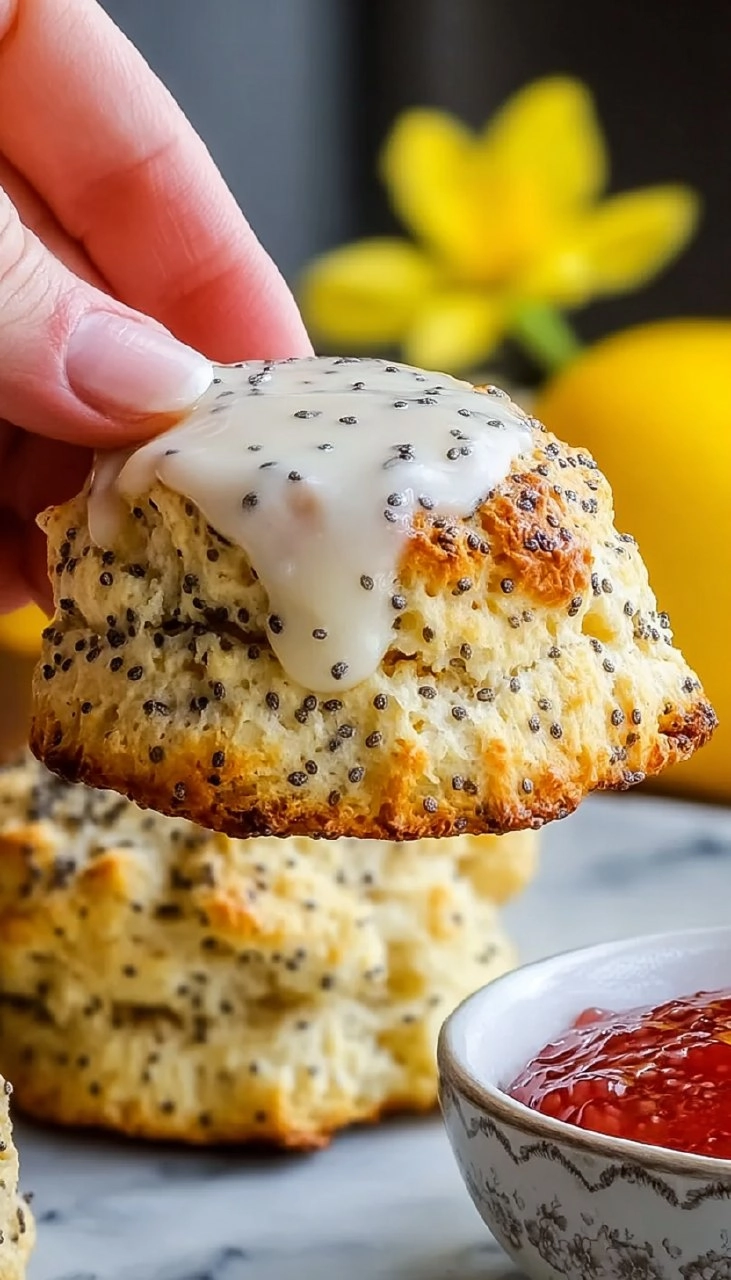 Lemon Poppy Seed Scones 130 Lemon Poppy Seed Scones