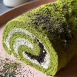 Matcha-Swiss-Roll-Cake-with-Black-Sesame-Mousse-Recipe