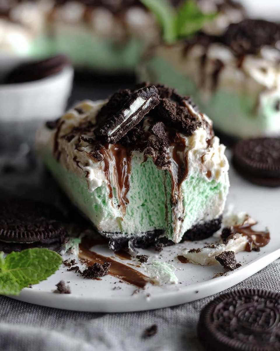 Mint Oreo Ice Cream Dessert