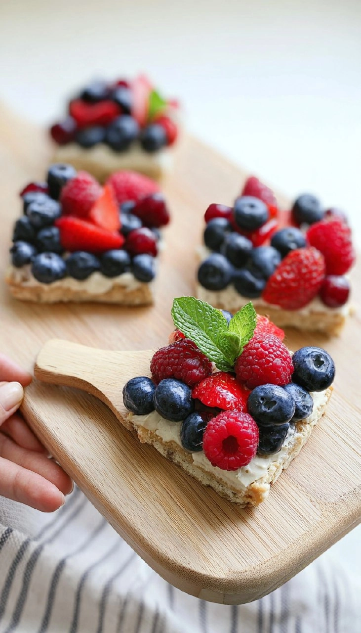 Red, White, and Blue Berry Dessert Bites