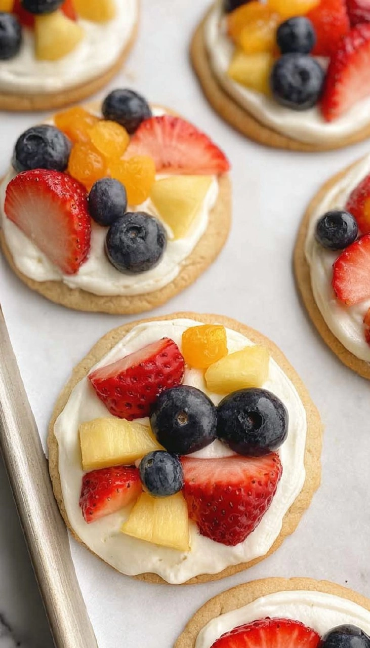 Sugar Cookie Fruit Pizzas
