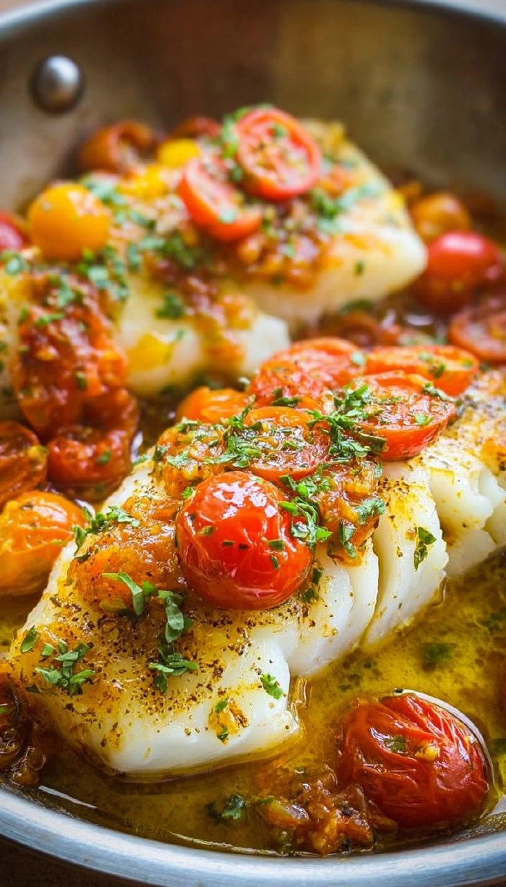 Pan-Seared Cod (with The Best Tomato Basil Sauce)