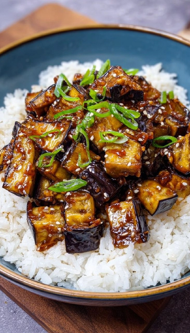 Sticky Teriyaki Eggplant