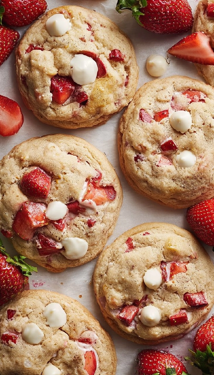Strawberries and Cream Cookies (The Best Strawberry Flavor!)