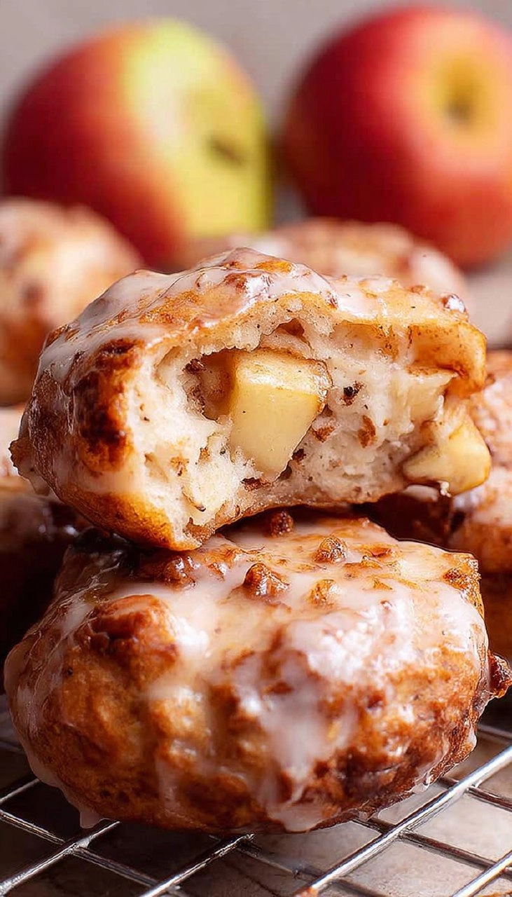 Air Fryer Apple Fritters (With Glaze)