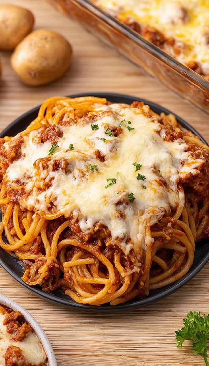Baked Spaghetti with Cream Cheese 110 Baked Spaghetti with Cream Cheese