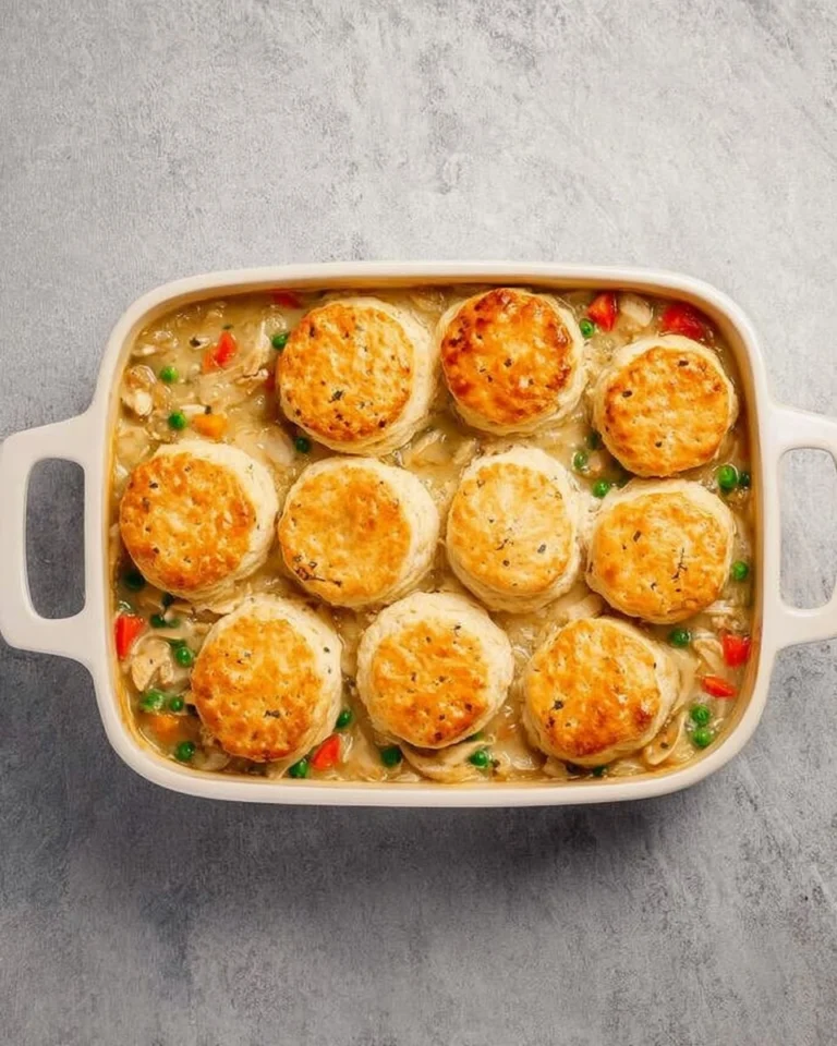 Chicken-Pot-Pie-Casserole-With-Biscuits-Recipe