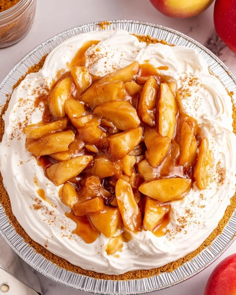 Creamy-No-Bake-Apple-Cheesecake-Pie-Recipe