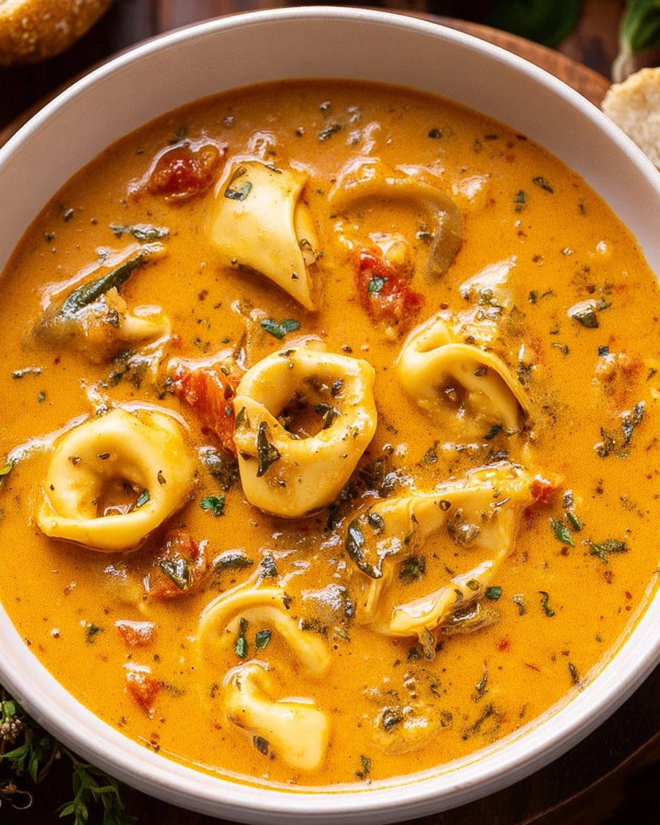 Creamy Tuscan Tortellini Soup [Easy + Comforting]