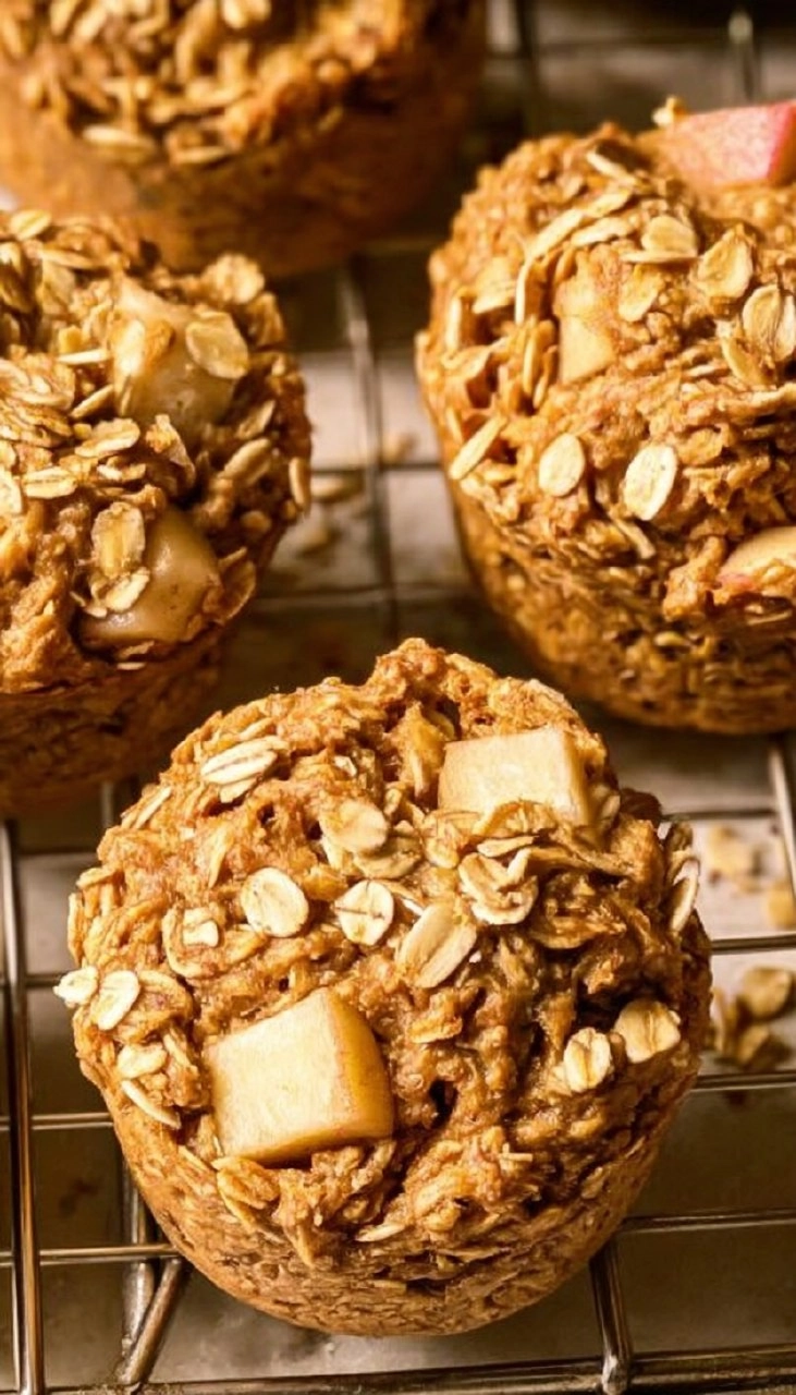 Healthy Apple Oatmeal Muffins (One Bowl)