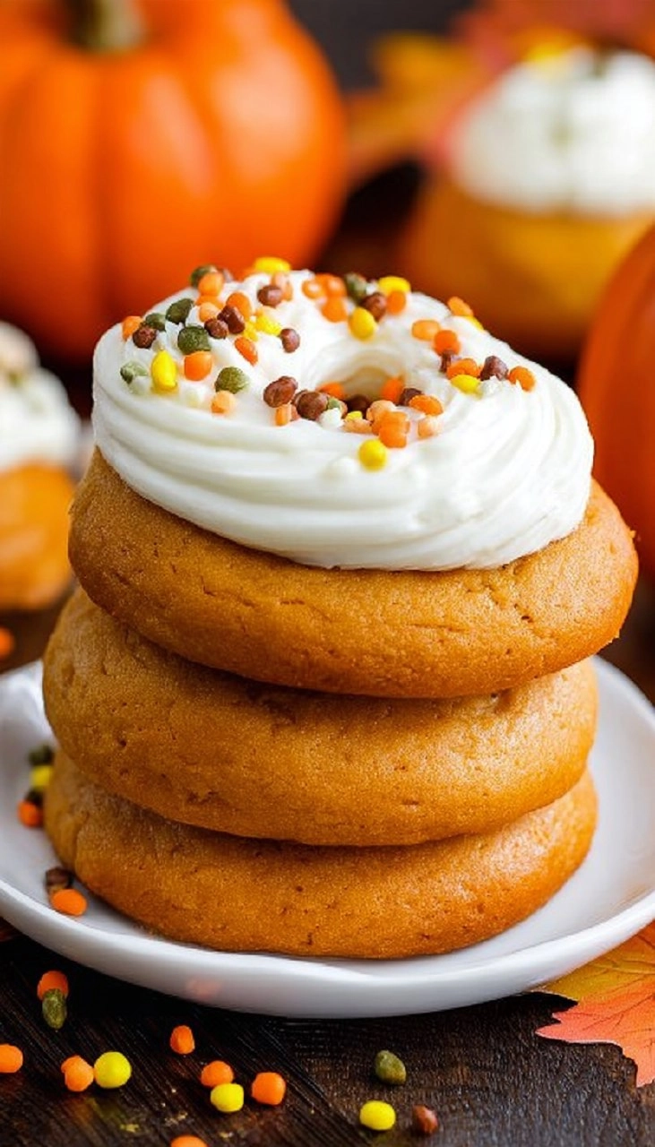 Pumpkin Cookies with Cream Cheese Frosting 120 Pumpkin Cookies with Cream Cheese Frosting