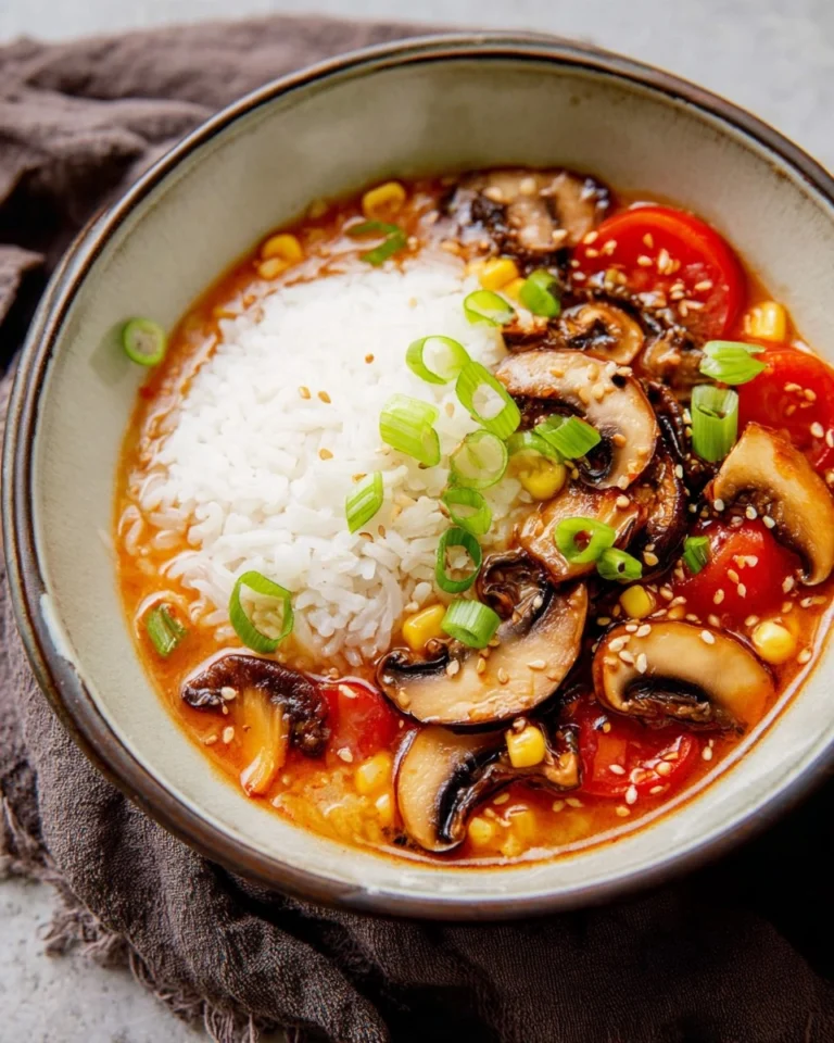 Tomato-Miso-Soup-with-Garlic-Sesame-Mushrooms-Recipe
